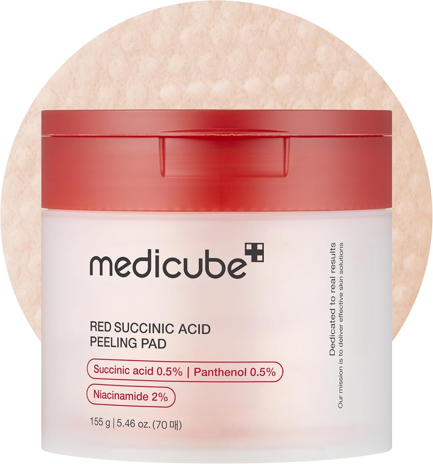 Red Succinic Acid Panthenol Facial Peeling Pads