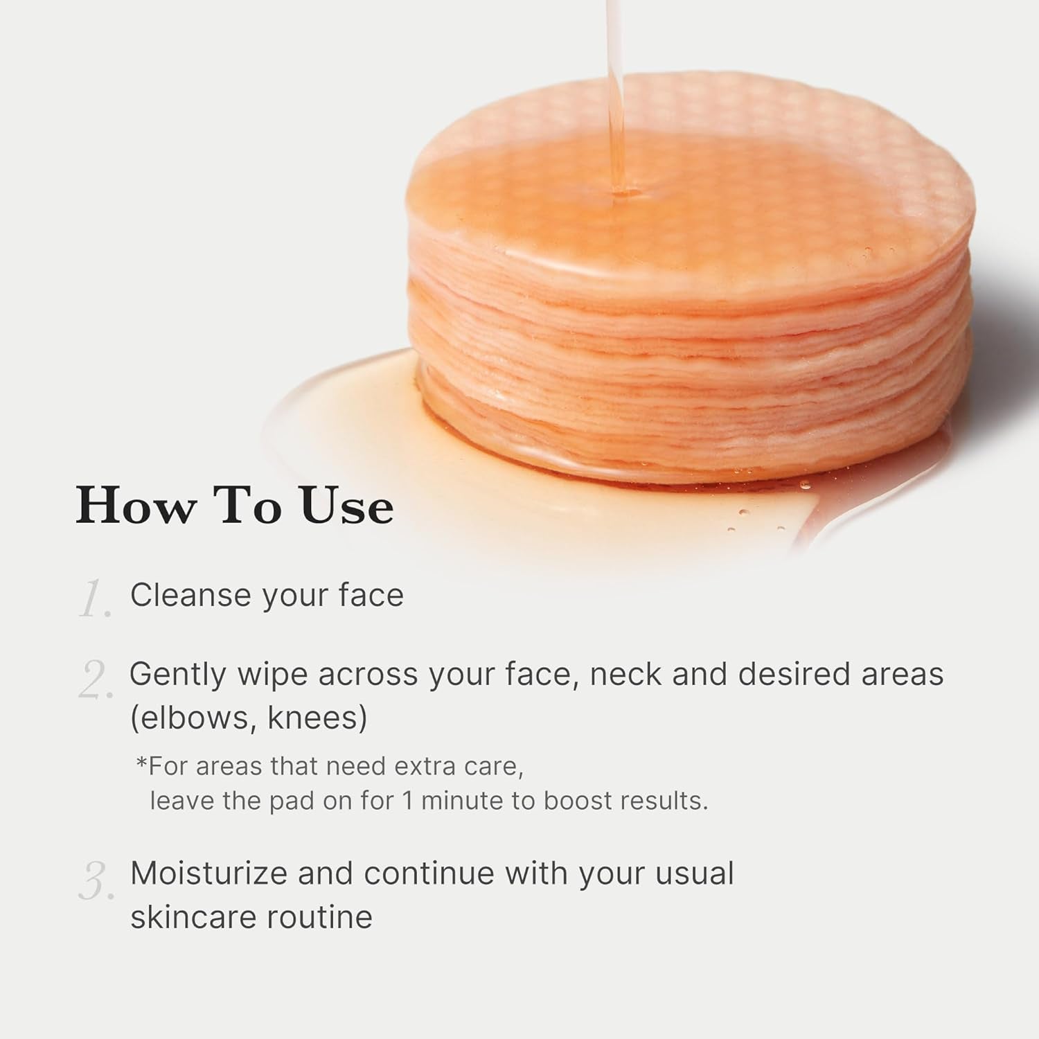 Red Succinic Acid Panthenol Facial Peeling Pads