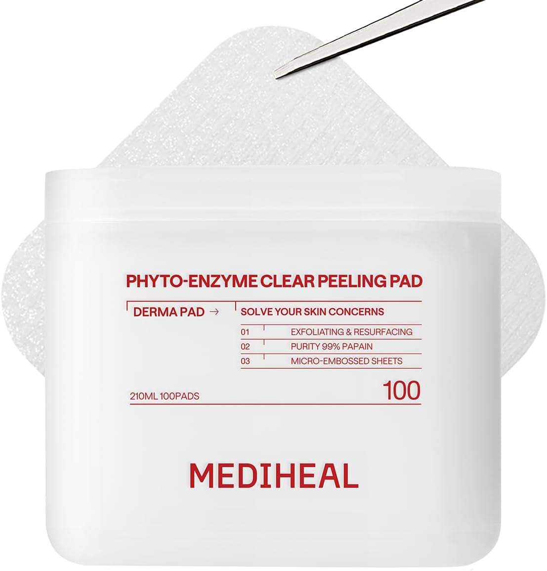 Toner Pads 100 Count - Madecassoside Blemish Care Toner Pad with Centella Asiatica - Improves Uneven Skin Tone & Deep Hydration - Vegan Hypoallergenic Face Gauze, Korean Skin Care